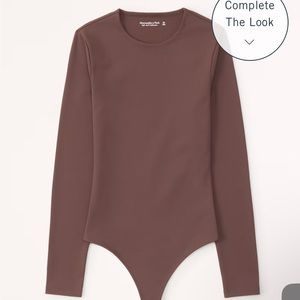Abercrombie & Fitch Long-Sleeve Seamless Fabric Crew Bodysuit